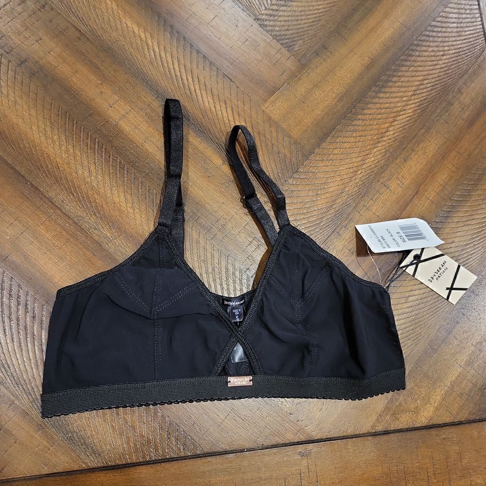 Dolls Kill x Daydream Nation Black Onyx Keyhole Bra Small